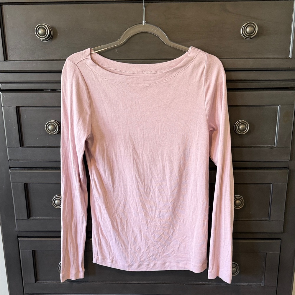 GAP Blush Pink Long Sleeve Women's Tee